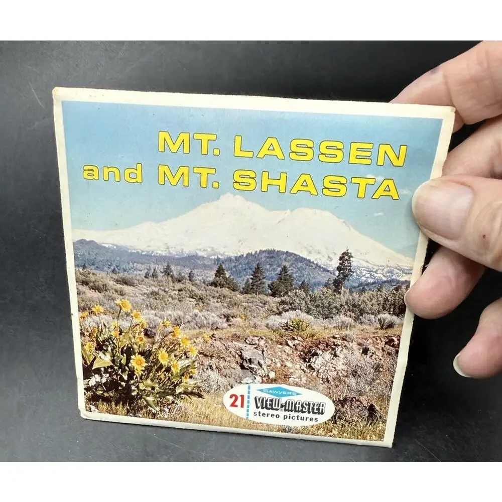Mount Lassen & Mount Shasta California View-Master 3 Reel Packet Full Color Rare